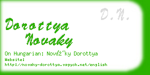 dorottya novaky business card